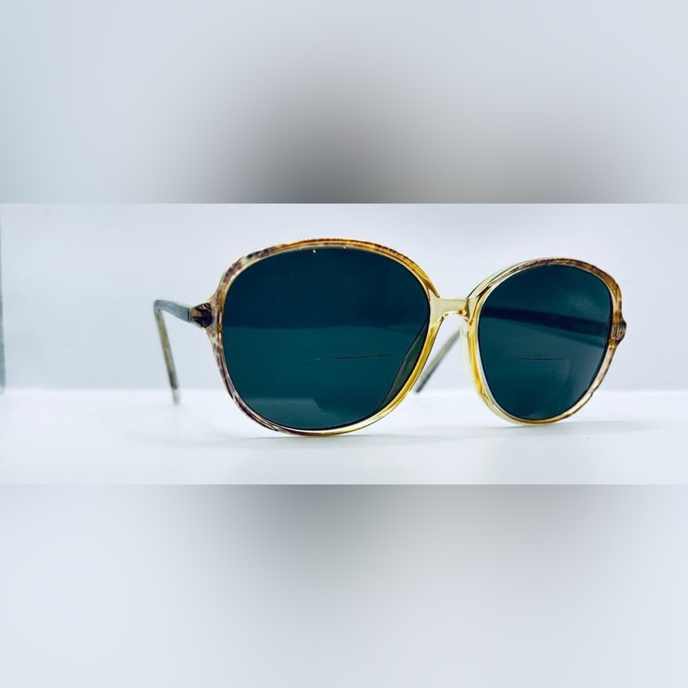 Vintage Dimensions Brown Translucent Oval Sunglasses Frames Only